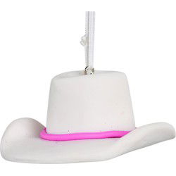 2.9 inch X1.1 inch Clay Dough Hat Orna. 5x5x10 cm kerstornament