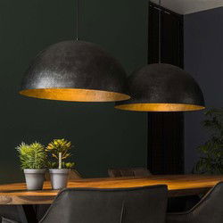 Industriële Hanglamp Dacia 2-lichts Antraciet Rond 2xØ60 cm