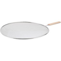 Universele RVS spatdeksel/afgietdeksel voor pannen - Dia 33 cm - Pannendeksels