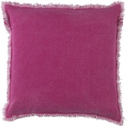 Dutch Decor BURTO - Kussenhoes XL - 70x70 cm  fuchsia -  roze - van gewassen katoen - tbv kussens van 70x70 cm - Dutch Decor