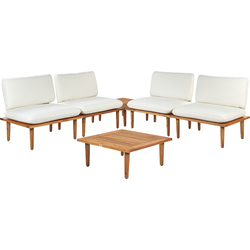 FRASCATI - Loungeset voor 4 - Gebroken wit - Acaciahout
