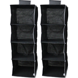 Nordix Organizer - met 4 Vakken - Set van 2 - Hangend - Opberger - Kleding - Schoenen