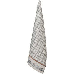 Clayre & Eef Theedoek 50x70 cm Grijs Katoen Pompoen