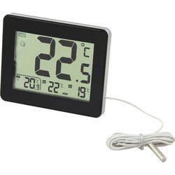 Orange85 Thermometer Digitaal - voor Binnen en Buiten - Zwart - 10x8 cm - Kunststof