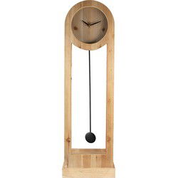 Clayre & Eef Staande Klok Bruin Zwart Hout