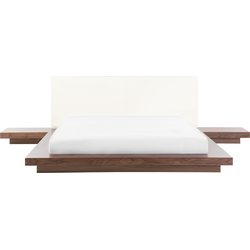 Beliani ZEN - Tweepersoonsbed-Lichte houtkleur-MDF