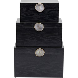 Deco Box Nifty Black (3/Set)