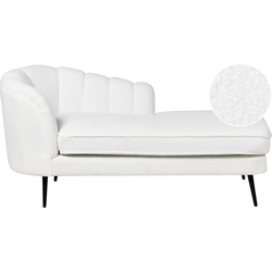 ALLIER - Chaise longue - Gebroken wit - Linkerzijde - BouclÃ©