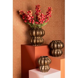 PTMD Bloempot Niek - 31x31x35 cm - Keramiek - Brons