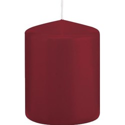 Trend Candles stompkaars - bordeauxrood - 6 x 8 cm - 29 branduren - Stompkaarsen