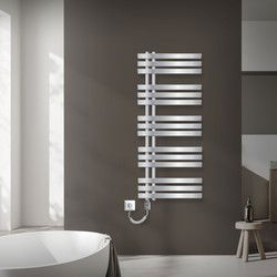 ECD Germany Strijkijzer EM Design badkamerradiator Elektrisch met verwarmingsstang 1200 B - 500 x 1200 mm - Chroom