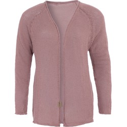 Knit Factory Jasmin Kort Gebreid Vest - Oud Roze - 36/38