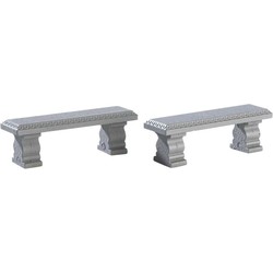 Plaza bench set of 2