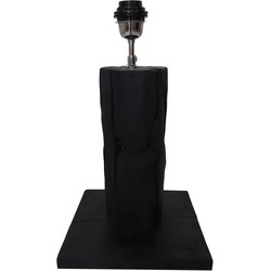 HSM Collection-Tafellamp Rond-25x25x50-Zwart-Teak