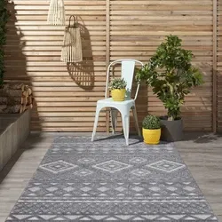 Caprenia Buitenkleed Donkergrijs vloerkleed - Indoor & Outdoor - 80 X 250 CM
