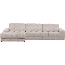 WOOOD Second Date Chaise Longue Links - Grove Ribstof - Naturel