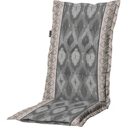 Madison - Hoge rug - Ikatin grey - 123x50 - Grijs
