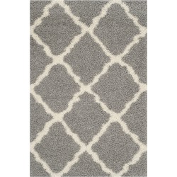 Safavieh Shaggy Indoor Woven Area Rug, Dallas Shag Collection, SGD257, in Grey & Ivory, 155 X 229 cm