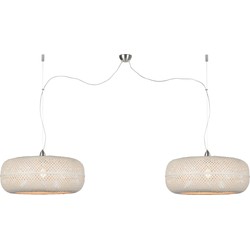 Hanglamp Palawan - Bamboe Wit - 180x60x25cm - 2L