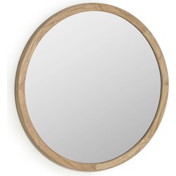 Kave Home - Aluin ronde spiegel hout mindi Ø 80 cm