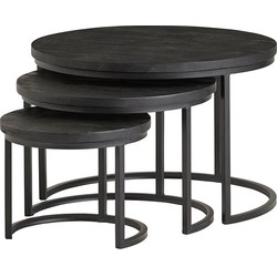 Black Enzo salontafel set van 3