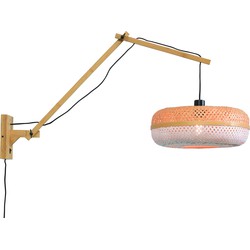 Wandlamp Palawan - Bamboe/Wit - 100x40x70cm