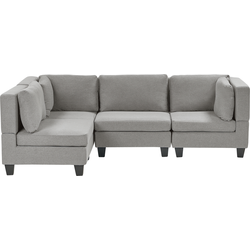 Beliani UNSTAD - Modulaire Sofa-Grijs-Polyester