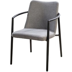 Youkou dining chair alu black/mixed grey - Yoi