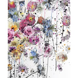 Sanders & Sanders fotobehang geschilderde bloemen multicolor - 200 x 250 cm - 611881