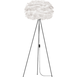 Eos large vloerlamp white - met tripod zwart - Ø 65 cm