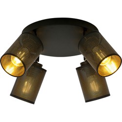 industriële plafondlamp Donati Zwart 4-lichts  - Øcm