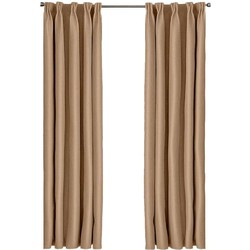 Larson - Luxe effen blackout gordijn - met haken - 1.5m x 2.5m - Donker taupe