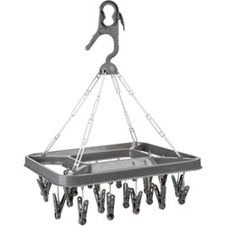 5five Droogcarrousel - kunststof - 26 knijpers - 41 x 39 cm - Hangdroogrek