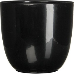 3 stuks - Bloempot Pot rond es/10.5 tusca 11 x 12 cm zwart Mica