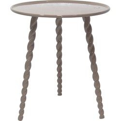 Bijzettafel Rond - Taupe Aluminium - 45,5x45,5x50cm - Santi