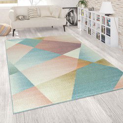 Laagpolig Vloerkleed - Kosaro Geometrisch - Multi - 160x220 cm