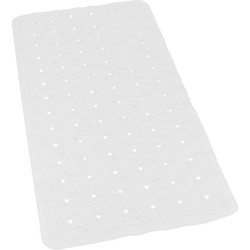 Badkuip ruwe anti-slip mat wit 36 x 76 cm - Badmatjes