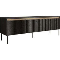 Meubella - TV-Meubel Timoteo - Mat zwart - 167 cm