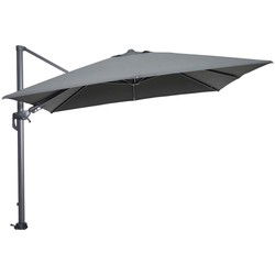 Hawaii parasol - 300x300 cm - carbon black - donker grijs