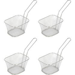 4x Snackhouder/snackmandje 24 cm - Serveerschalen