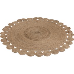 J-line - Tapijt Oosters Jute Naturel - 220x220x1cm