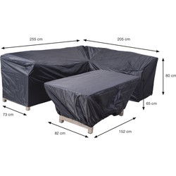 Coverit lounge-diningset hoes - 255/205x73xH80 & 152x82xH65 cm