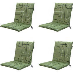 Madison -  Stapelstoelkussen Joah sage - Ca. 97x49 cm - Set van 4