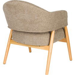 Housecraft Living Indy Fauteuil met armleuning Donker bruin/ donker Beige