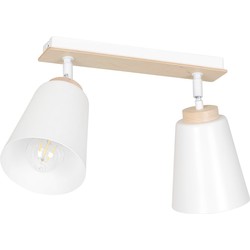 scandinavische plafondlamp Gallo Wit 2-lichts