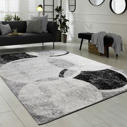 Laagpolig Modern Vloerkleed Sinovo - Grijs - 240x340 cm