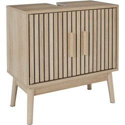 Wastafelonderkast Klaus met Uitsparing - 30x60x70 cm - Wastafelmeubel Bruin