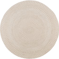 Vloerkleed Ø140cm - Buitenkleed - Zand - Vloerkleed Menorca