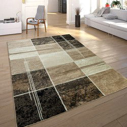 Laagpolig Modern Vloerkleed Sinovo - Bruin - 160x220 cm
