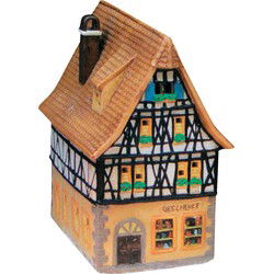 Wurm Lichthaus Geschenkeladen "Geschenke" Rothenburg/Tauber van Porselein, Kleurrijk (B/H/D) 10x19x13cm
